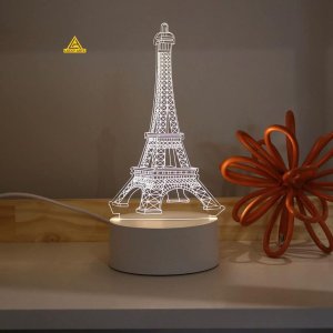 2D Eiffel Tower Illusion Lamp | Lucky Arts