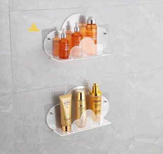Acrylic Floating Washroom Shelf | Lucky Arts